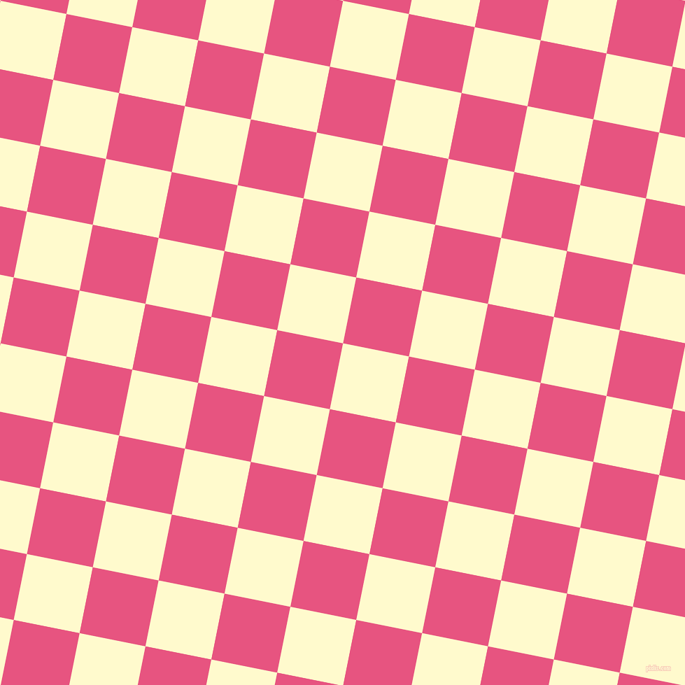 79/169 degree angle diagonal checkered chequered squares checker pattern checkers background, 96 pixel square size, Lemon Chiffon and Dark Pink checkers chequered checkered squares seamless tileable