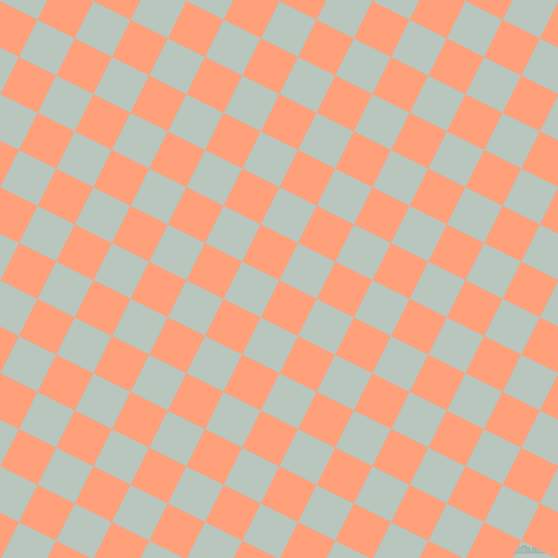 63/153 degree angle diagonal checkered chequered squares checker pattern checkers background, 46 pixel square size, , Light Salmon and Nebula checkers chequered checkered squares seamless tileable
