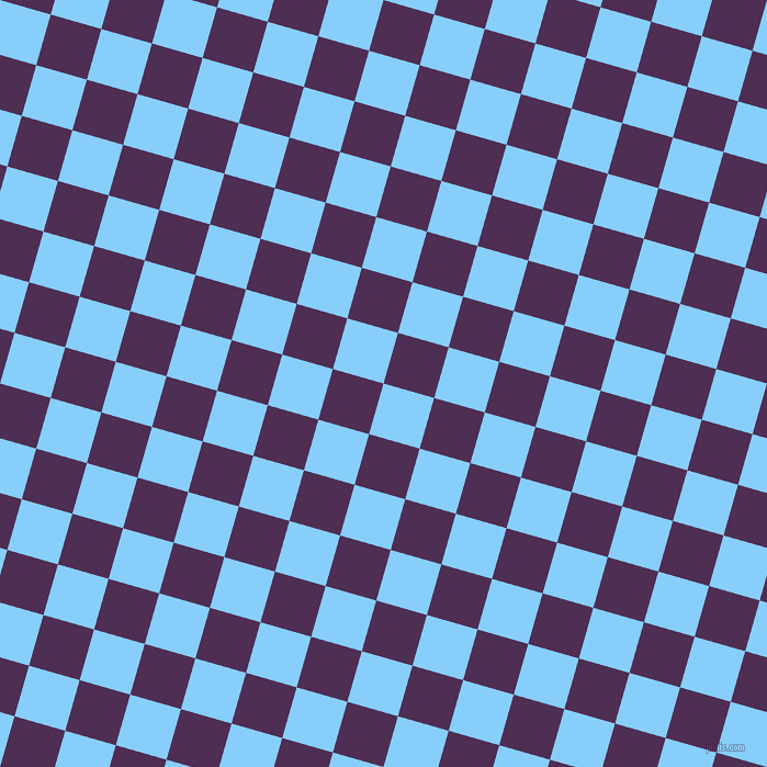 74/164 degree angle diagonal checkered chequered squares checker pattern checkers background, 48 pixel squares size, , Light Sky Blue and Hot Purple checkers chequered checkered squares seamless tileable