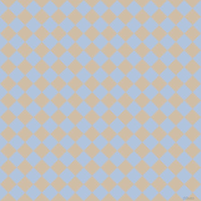 45/135 degree angle diagonal checkered chequered squares checker pattern checkers background, 38 pixel squares size, Light Steel Blue and Soft Amber checkers chequered checkered squares seamless tileable