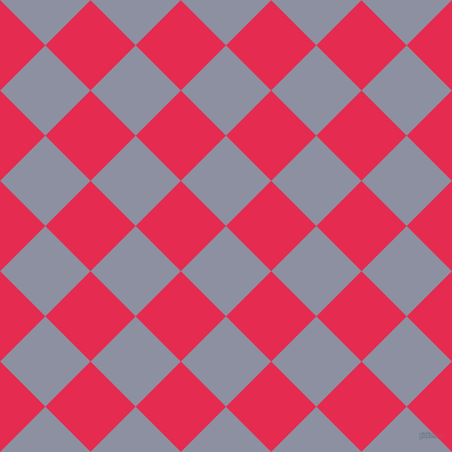 45/135 degree angle diagonal checkered chequered squares checker pattern checkers background, 92 pixel square size, , Manatee and Amaranth checkers chequered checkered squares seamless tileable