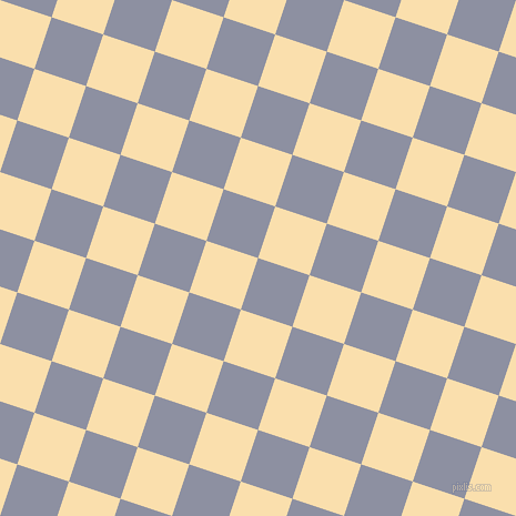 72/162 degree angle diagonal checkered chequered squares checker pattern checkers background, 49 pixel square size, , Manatee and Peach-Yellow checkers chequered checkered squares seamless tileable