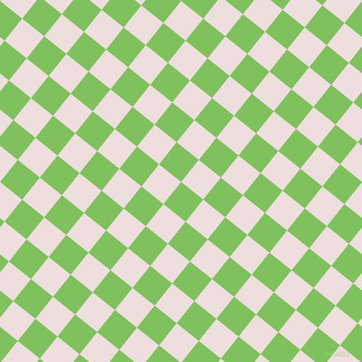 51/141 degree angle diagonal checkered chequered squares checker pattern checkers background, 41 pixel squares size, , Mantis and Soft Peach checkers chequered checkered squares seamless tileable