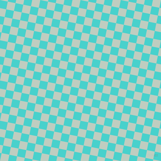 79/169 degree angle diagonal checkered chequered squares checker pattern checkers background, 27 pixel squares size, , Medium Turquoise and Paris White checkers chequered checkered squares seamless tileable