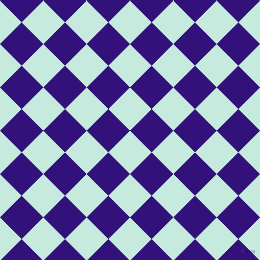 45/135 degree angle diagonal checkered chequered squares checker pattern checkers background, 60 pixel squares size, Mint Tulip and Persian Indigo checkers chequered checkered squares seamless tileable