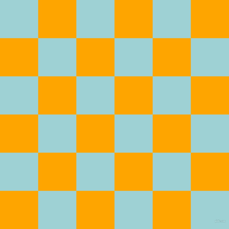 checkered chequered squares checkers background checker pattern, 130 pixel squares size, Morning Glory and Orange checkers chequered checkered squares seamless tileable