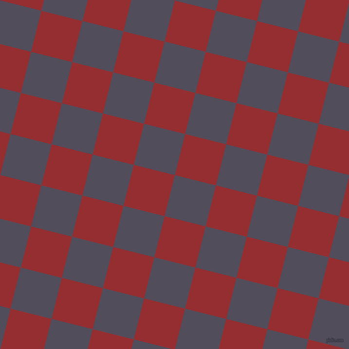 76/166 degree angle diagonal checkered chequered squares checker pattern checkers background, 87 pixel squares size, Mulled Wine and Guardsman Red checkers chequered checkered squares seamless tileable