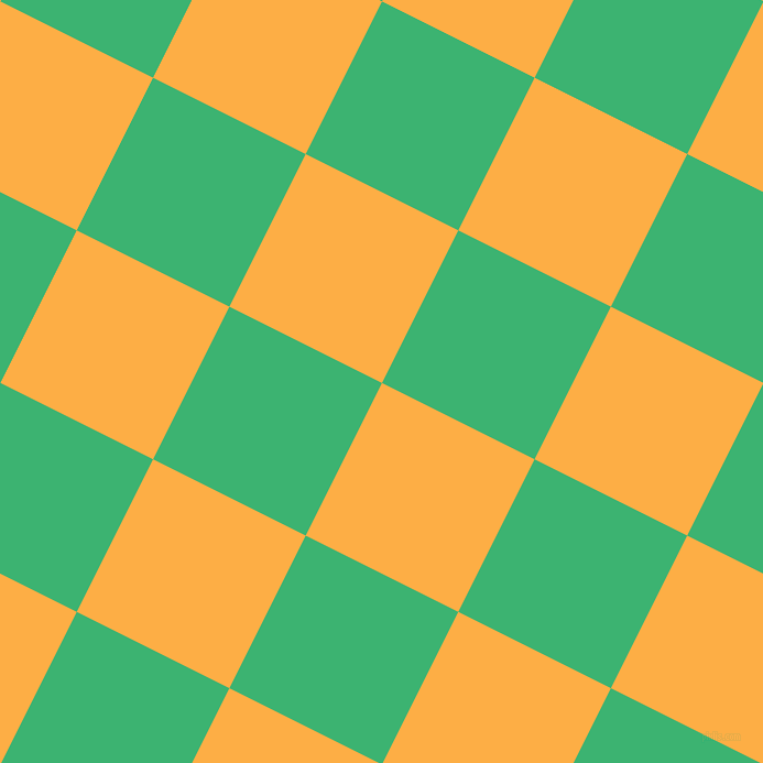 63/153 degree angle diagonal checkered chequered squares checker pattern checkers background, 155 pixel square size, My Sin and Medium Sea Green checkers chequered checkered squares seamless tileable