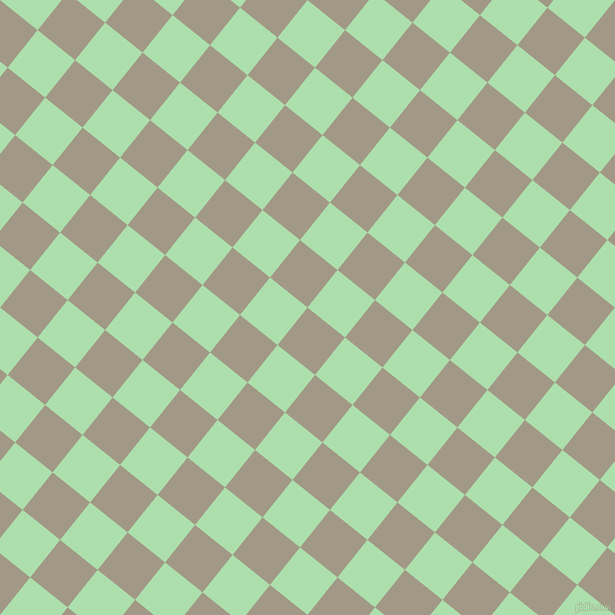 51/141 degree angle diagonal checkered chequered squares checker pattern checkers background, 48 pixel square size, , Nomad and Moss Green checkers chequered checkered squares seamless tileable