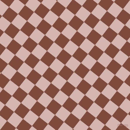 52/142 degree angle diagonal checkered chequered squares checker pattern checkers background, 39 pixel squares size, , Nutmeg and Oyster Pink checkers chequered checkered squares seamless tileable
