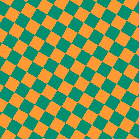 59/149 degree angle diagonal checkered chequered squares checker pattern checkers background, 49 pixel squares size, Observatory and Neon Carrot checkers chequered checkered squares seamless tileable