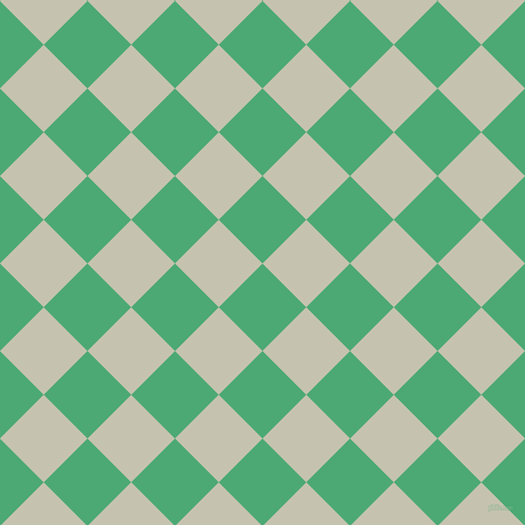 45/135 degree angle diagonal checkered chequered squares checker pattern checkers background, 89 pixel square size, , Ocean Green and Kangaroo checkers chequered checkered squares seamless tileable