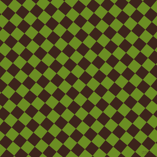 50/140 degree angle diagonal checkered chequered squares checker pattern checkers background, 35 pixel square size, Olive Drab and Brown Pod checkers chequered checkered squares seamless tileable