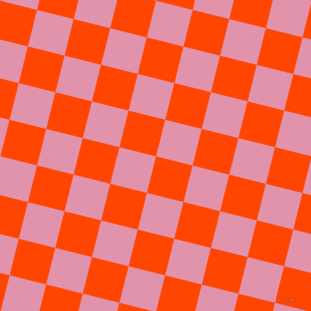 76/166 degree angle diagonal checkered chequered squares checker pattern checkers background, 54 pixel square size, , Orange Red and Kobi checkers chequered checkered squares seamless tileable