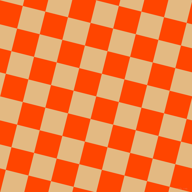 76/166 degree angle diagonal checkered chequered squares checker pattern checkers background, 75 pixel squares size, , Orange Red and Maize checkers chequered checkered squares seamless tileable