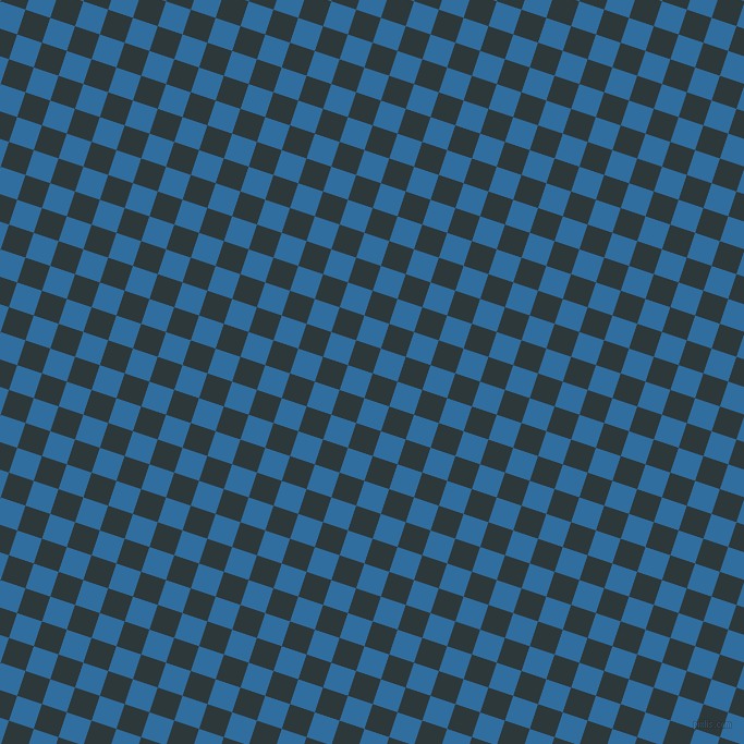 72/162 degree angle diagonal checkered chequered squares checker pattern checkers background, 24 pixel square size, , Outer Space and Lochmara checkers chequered checkered squares seamless tileable