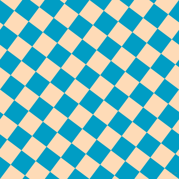 53/143 degree angle diagonal checkered chequered squares checker pattern checkers background, 71 pixel squares size, , Pacific Blue and Sandy Beach checkers chequered checkered squares seamless tileable