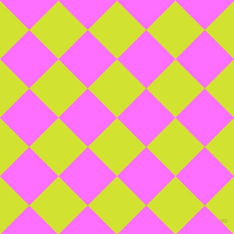 45/135 degree angle diagonal checkered chequered squares checker pattern checkers background, 81 pixel squares size, Pear and Ultra Pink checkers chequered checkered squares seamless tileable