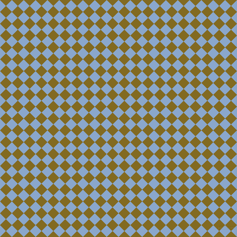 45/135 degree angle diagonal checkered chequered squares checker pattern checkers background, 17 pixel square size, , Polo Blue and Yukon Gold checkers chequered checkered squares seamless tileable