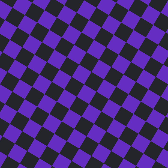 59/149 degree angle diagonal checkered chequered squares checker pattern checkers background, 61 pixel square size, Purple Heart and Black Russian checkers chequered checkered squares seamless tileable