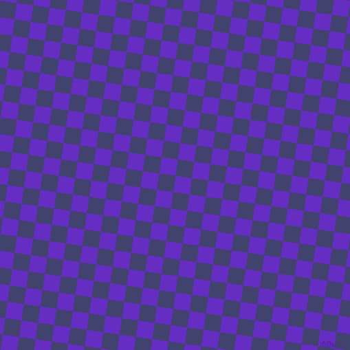 82/172 degree angle diagonal checkered chequered squares checker pattern checkers background, 24 pixel squares size, , Purple Heart and Corn Flower Blue checkers chequered checkered squares seamless tileable