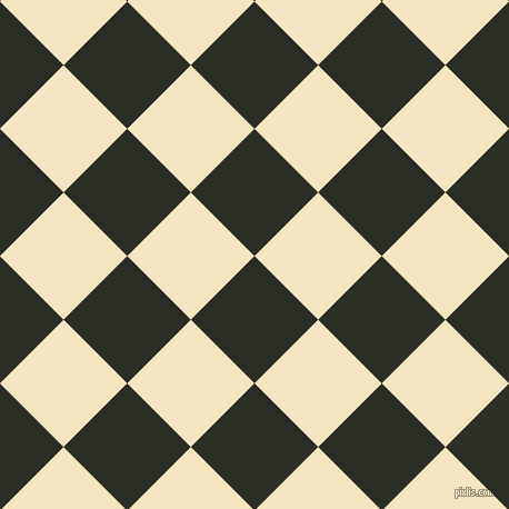 45/135 degree angle diagonal checkered chequered squares checker pattern checkers background, 81 pixel square size, , Rangoon Green and Milk Punch checkers chequered checkered squares seamless tileable