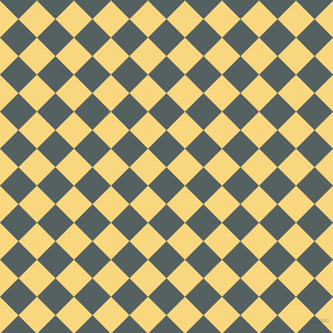 45/135 degree angle diagonal checkered chequered squares checker pattern checkers background, 54 pixel square size, River Bed and Golden Glow checkers chequered checkered squares seamless tileable