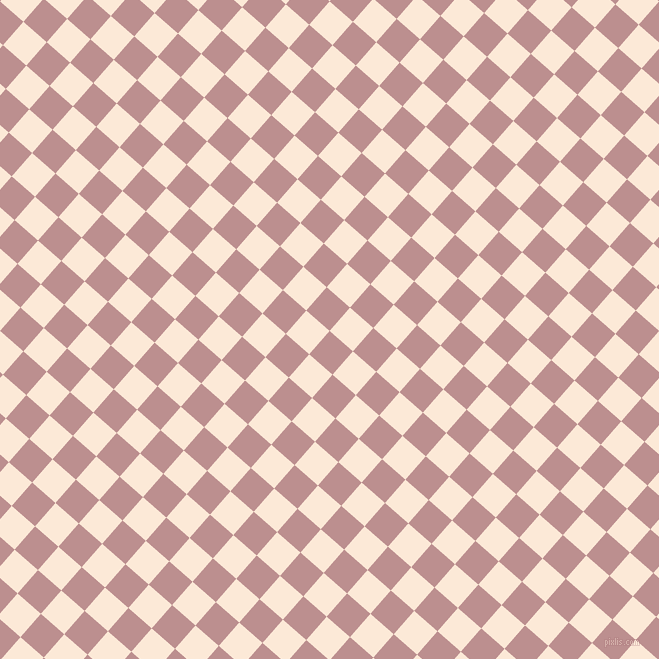 49/139 degree angle diagonal checkered chequered squares checker pattern checkers background, 31 pixel square size, , Rosy Brown and Serenade checkers chequered checkered squares seamless tileable