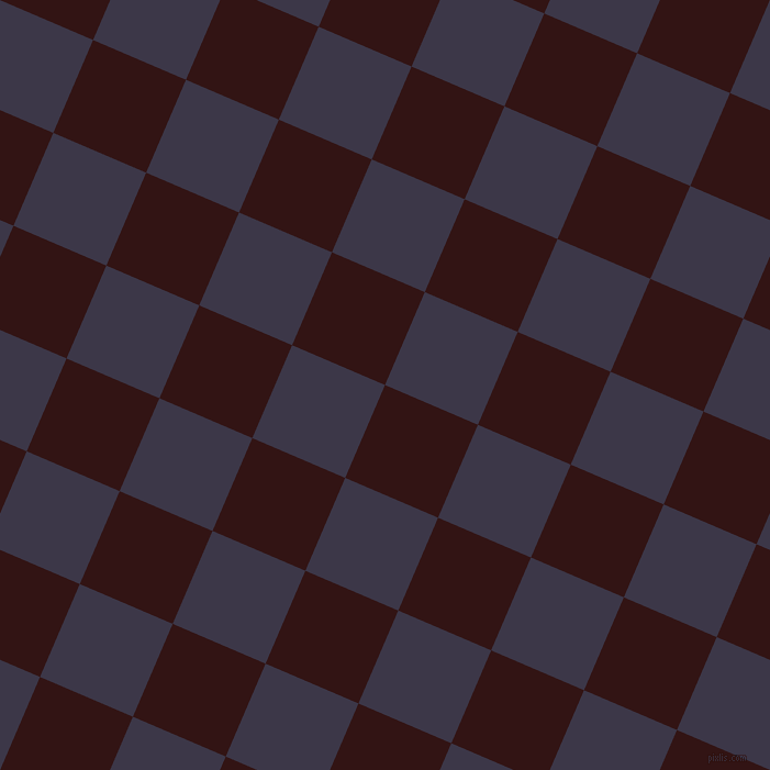 67/157 degree angle diagonal checkered chequered squares checker pattern checkers background, 92 pixel squares size, Seal Brown and Martinique checkers chequered checkered squares seamless tileable