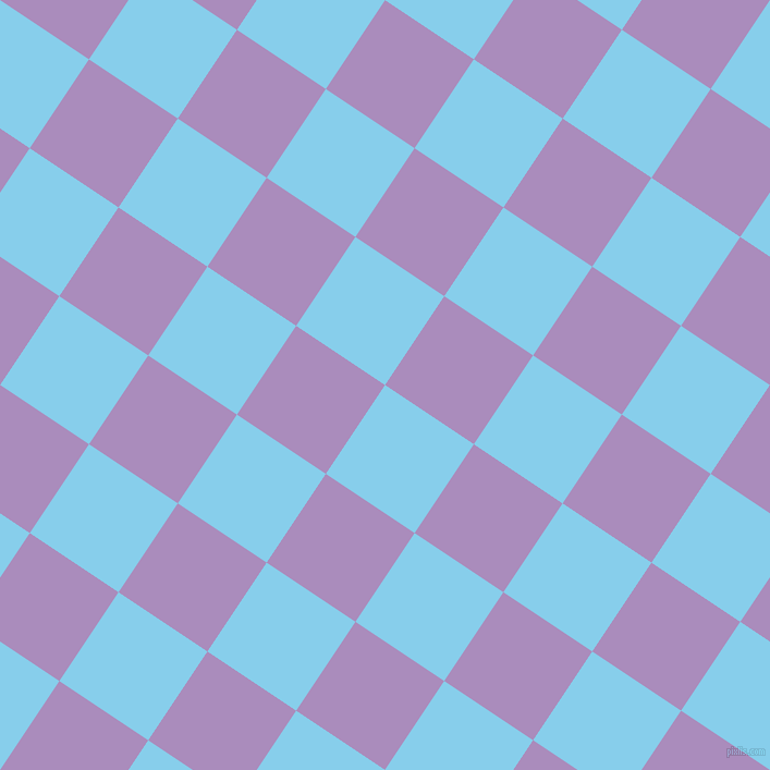 56/146 degree angle diagonal checkered chequered squares checker pattern checkers background, 98 pixel square size, , Sky Blue and East Side checkers chequered checkered squares seamless tileable