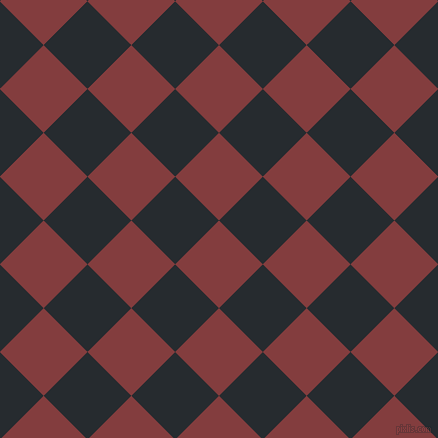 45/135 degree angle diagonal checkered chequered squares checker pattern checkers background, 62 pixel square size, Stiletto and Blue Charcoal checkers chequered checkered squares seamless tileable