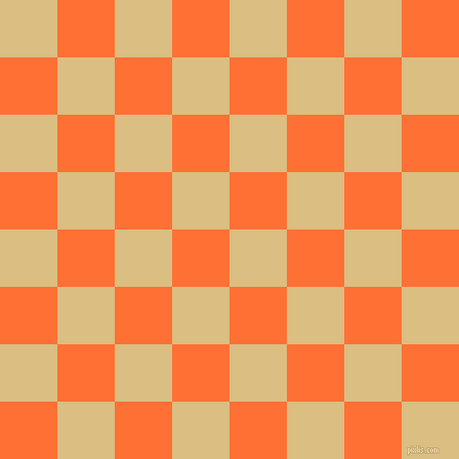 checkered chequered squares checkers background checker pattern, 64 pixel squares size, Straw and Burnt Orange checkers chequered checkered squares seamless tileable