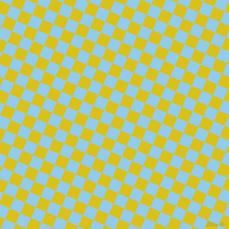 66/156 degree angle diagonal checkered chequered squares checker pattern checkers background, 23 pixel square size, Sunflower and Cornflower checkers chequered checkered squares seamless tileable