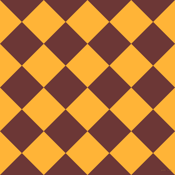 45/135 degree angle diagonal checkered chequered squares checker pattern checkers background, 108 pixel squares size, , Supernova and Sanguine Brown checkers chequered checkered squares seamless tileable