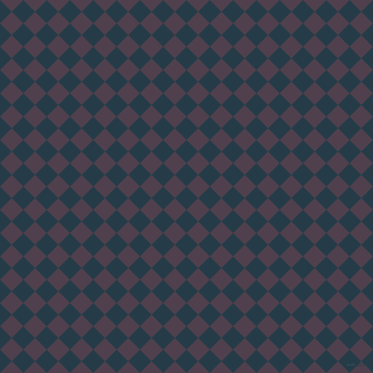 45/135 degree angle diagonal checkered chequered squares checker pattern checkers background, 33 pixel square size, , Tarawera and Purple Taupe checkers chequered checkered squares seamless tileable