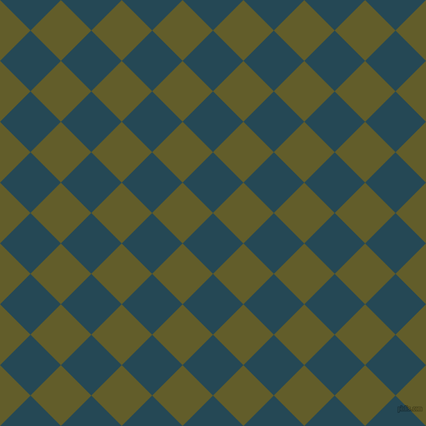 45/135 degree angle diagonal checkered chequered squares checker pattern checkers background, 62 pixel squares size, , Teal Blue and Costa Del Sol checkers chequered checkered squares seamless tileable
