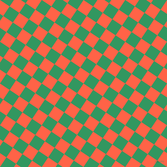56/146 degree angle diagonal checkered chequered squares checker pattern checkers background, 45 pixel square size, , Tomato and Eucalyptus checkers chequered checkered squares seamless tileable