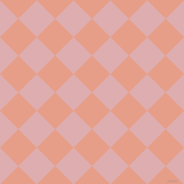 45/135 degree angle diagonal checkered chequered squares checker pattern checkers background, 90 pixel squares size, , Tonys Pink and Pale Chestnut checkers chequered checkered squares seamless tileable