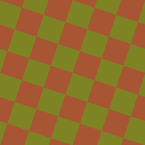 72/162 degree angle diagonal checkered chequered squares checker pattern checkers background, 78 pixel square size, , Trendy Green and Vesuvius checkers chequered checkered squares seamless tileable