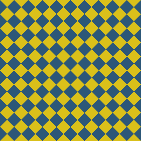 45/135 degree angle diagonal checkered chequered squares checker pattern checkers background, 41 pixel square size, , Venice Blue and Sunflower checkers chequered checkered squares seamless tileable