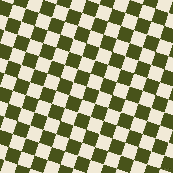 72/162 degree angle diagonal checkered chequered squares checker pattern checkers background, 57 pixel square size, Verdun Green and Half Pearl Lusta checkers chequered checkered squares seamless tileable