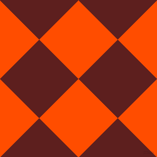 45/135 degree angle diagonal checkered chequered squares checker pattern checkers background, 190 pixel squares size, , Vermilion and Red Oxide checkers chequered checkered squares seamless tileable