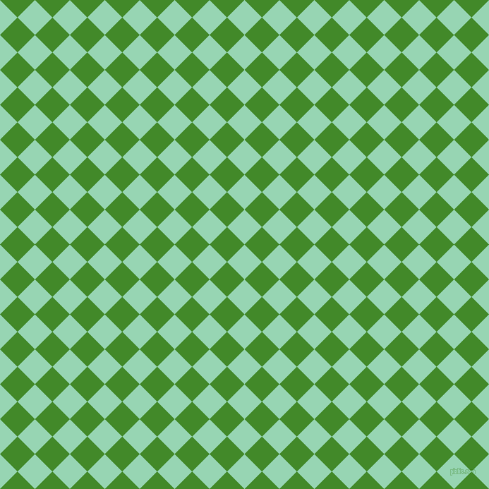 45/135 degree angle diagonal checkered chequered squares checker pattern checkers background, 35 pixel square size, , Vista Blue and La Palma checkers chequered checkered squares seamless tileable