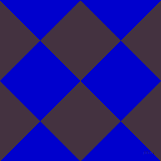 45/135 degree angle diagonal checkered chequered squares checker pattern checkers background, 184 pixel square size, , Voodoo and Medium Blue checkers chequered checkered squares seamless tileable