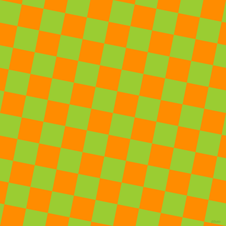 79/169 degree angle diagonal checkered chequered squares checker pattern checkers background, 85 pixel square size, , Yellow Green and Dark Orange checkers chequered checkered squares seamless tileable
