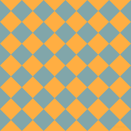 45/135 degree angle diagonal checkered chequered squares checker pattern checkers background, 51 pixel square size, , Ziggurat and Yellow Orange checkers chequered checkered squares seamless tileable