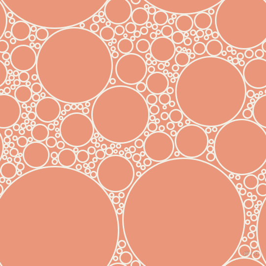 bubbles, circles, sponge, big, medium, small, 3 pixel line width, Alabaster and Dark Salmon circles bubbles sponge soap seamless tileable