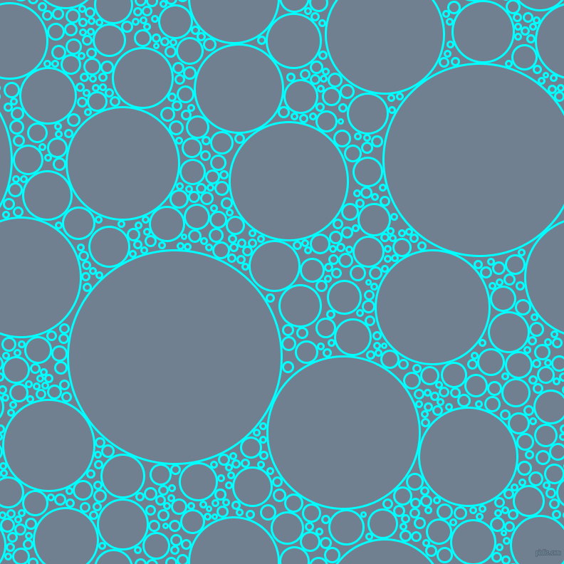 bubbles, circles, sponge, big, medium, small, 3 pixel line width, Aqua and Slate Grey circles bubbles sponge soap seamless tileable