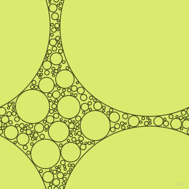 bubbles, circles, sponge, big, medium, small, 3 pixel line width, Army green and Mindaro circles bubbles sponge soap seamless tileable