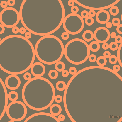 bubbles, circles, sponge, big, medium, small, 9 pixel line width, Atomic Tangerine and Pablo circles bubbles sponge soap seamless tileable